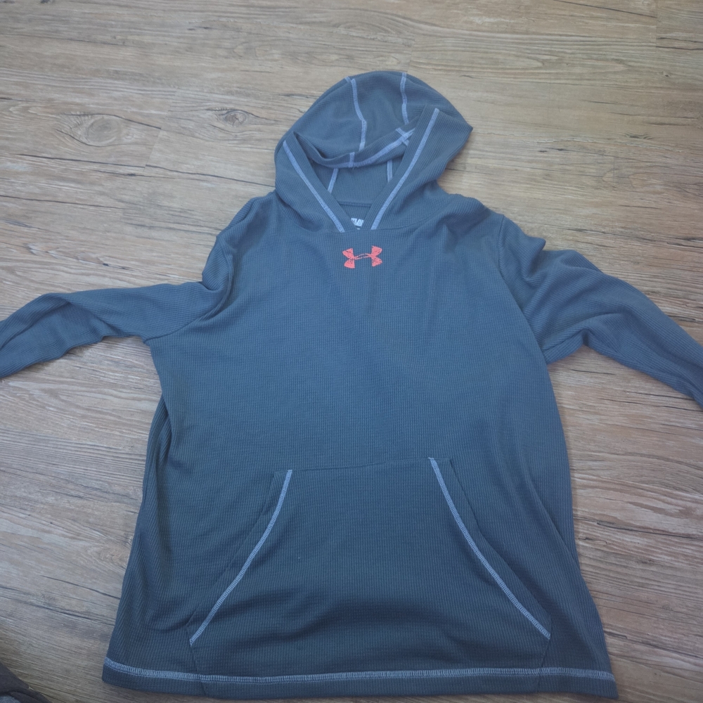 Under Armour Gray Hoodie with Pink Logo